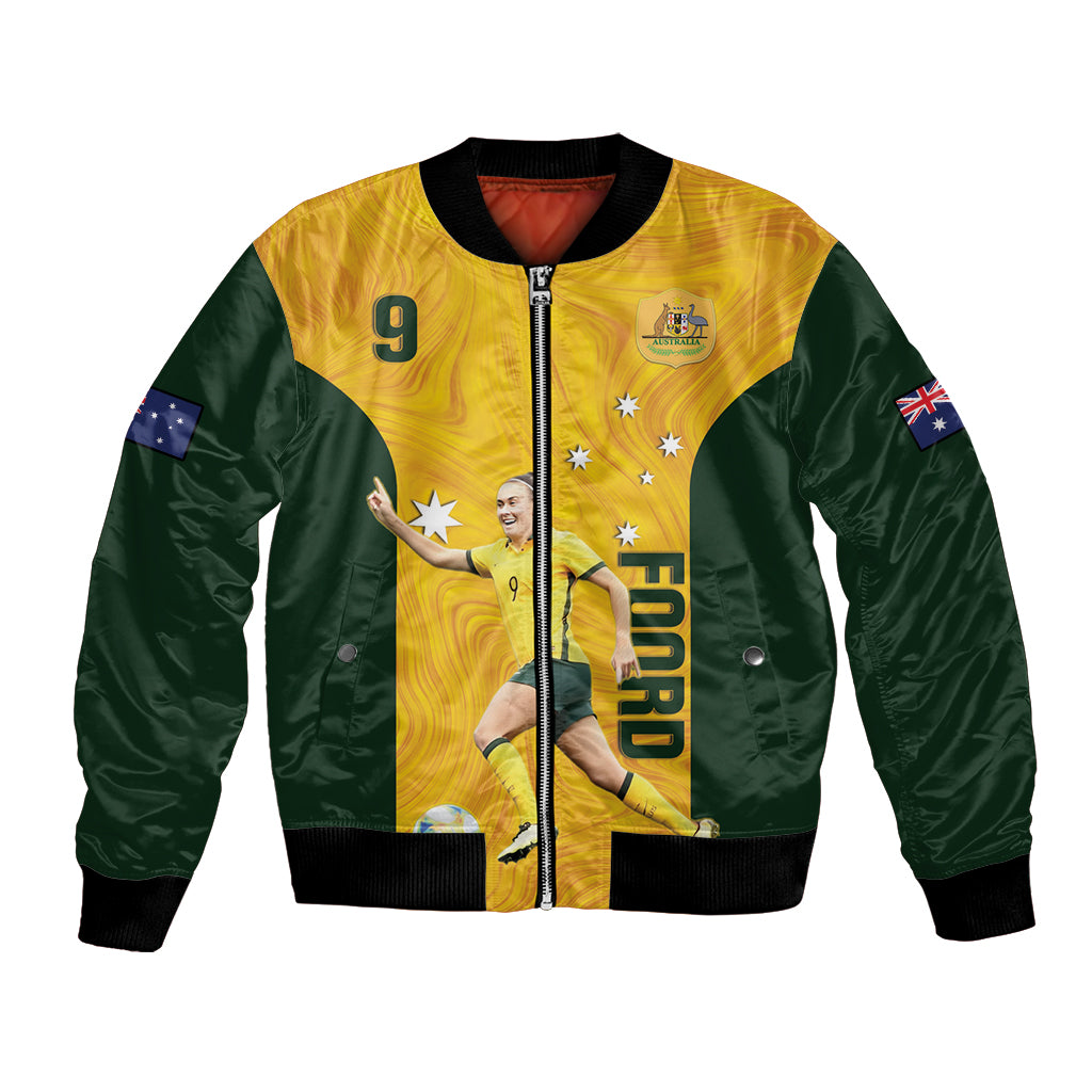 Australia Soccer Bomber Jacket Foord Matildas - Gold Marble