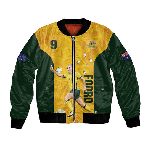 Australia Soccer Bomber Jacket Foord Matildas - Gold Marble
