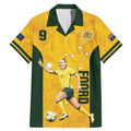 Australia Soccer Family Matching Mermaid Dress and Hawaiian Shirt Foord Matildas - Gold Marble