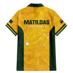 Australia Soccer Family Matching Mermaid Dress and Hawaiian Shirt Foord Matildas - Gold Marble