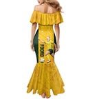 Australia Soccer Family Matching Mermaid Dress and Hawaiian Shirt Foord Matildas - Gold Marble