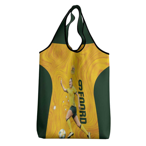 Australia Soccer Grocery Bag Foord Matildas - Gold Marble