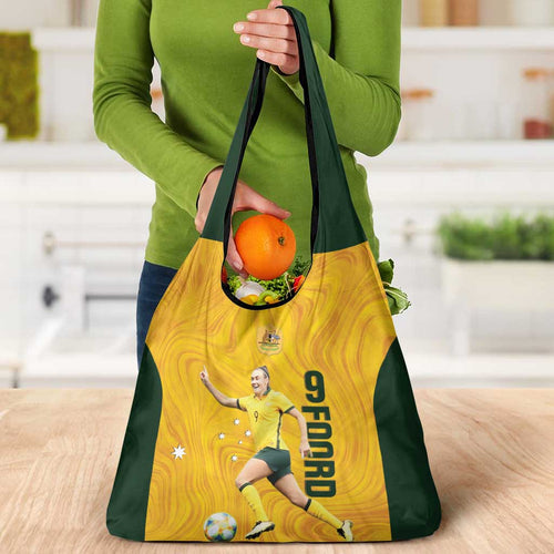 Australia Soccer Grocery Bag Foord Matildas - Gold Marble
