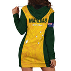 Australia Soccer Hoodie Dress Foord Matildas - Gold Marble