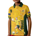 Australia Soccer Kid Polo Shirt Foord Matildas - Gold Marble