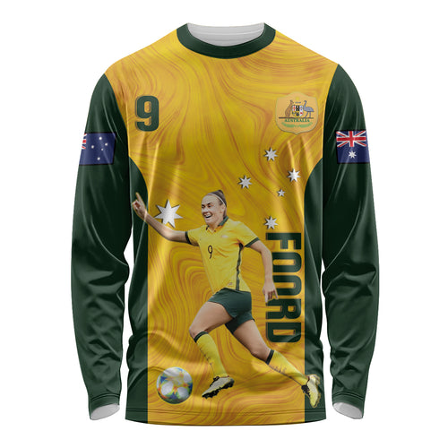 Australia Soccer Long Sleeve Shirt Foord Matildas - Gold Marble