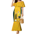 Australia Soccer Mermaid Dress Foord Matildas - Gold Marble