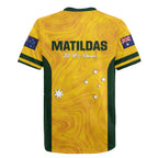 Australia Soccer Rugby Jersey Foord Matildas - Gold Marble