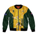 Australia Soccer Sleeve Zip Bomber Jacket Foord Matildas - Gold Marble