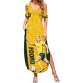 Australia Soccer Summer Maxi Dress Foord Matildas - Gold Marble