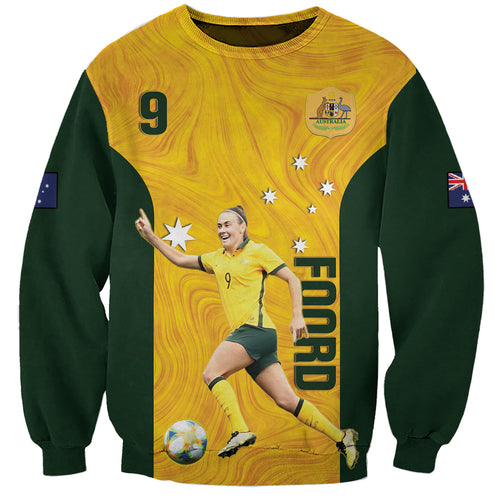 Australia Soccer Sweatshirt Foord Matildas - Gold Marble