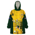 Australia Soccer Wearable Blanket Hoodie Foord Matildas - Gold Marble