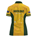 Australia Soccer Women Polo Shirt Foord Matildas - Gold Marble
