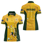 Australia Soccer Women Polo Shirt Foord Matildas - Gold Marble