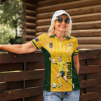 Australia Soccer Women Polo Shirt Foord Matildas - Gold Marble