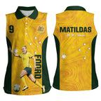 Australia Soccer Women Sleeveless Polo Shirt Foord Matildas - Gold Marble