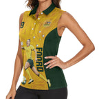 Australia Soccer Women Sleeveless Polo Shirt Foord Matildas - Gold Marble