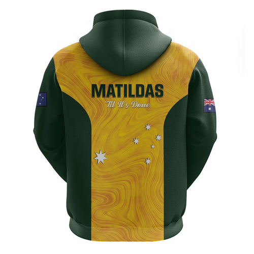 Australia Soccer Zip Hoodie Foord Matildas - Gold Marble