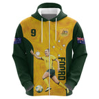 Australia Soccer Zip Hoodie Foord Matildas - Gold Marble