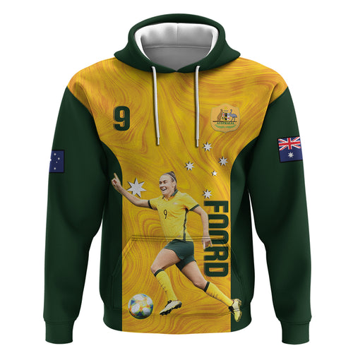 Australia Soccer Zip Hoodie Foord Matildas - Gold Marble