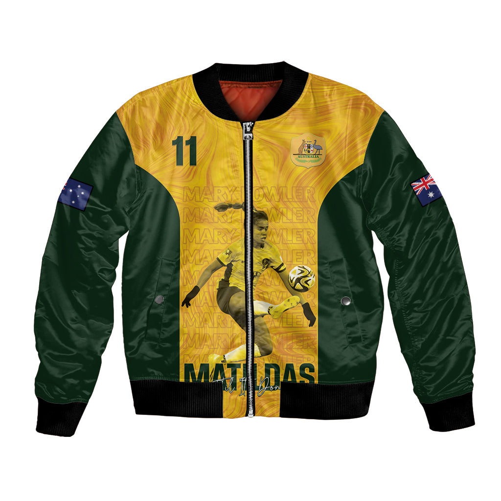 Australia Soccer Bomber Jacket Fowler Matildas - Gold Marble