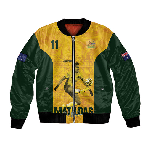 Australia Soccer Bomber Jacket Fowler Matildas - Gold Marble