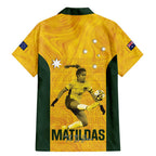 Australia Soccer Family Matching Mermaid Dress and Hawaiian Shirt Fowler Matildas - Gold Marble