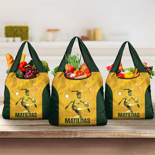Australia Soccer Grocery Bag Fowler Matildas - Gold Marble
