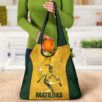 Australia Soccer Grocery Bag Fowler Matildas - Gold Marble