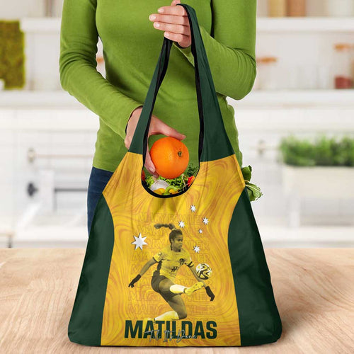 Australia Soccer Grocery Bag Fowler Matildas - Gold Marble
