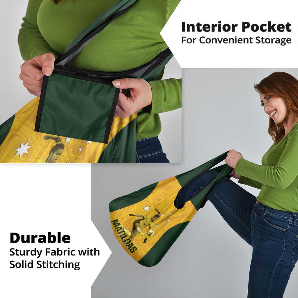 Australia Soccer Grocery Bag Fowler Matildas - Gold Marble
