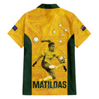 Australia Soccer Hawaiian Shirt Fowler Matildas - Gold Marble