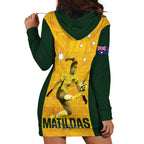 Australia Soccer Hoodie Dress Fowler Matildas - Gold Marble