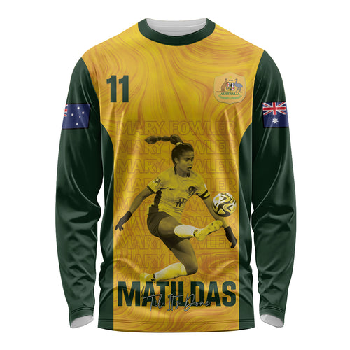 Australia Soccer Long Sleeve Shirt Fowler Matildas - Gold Marble
