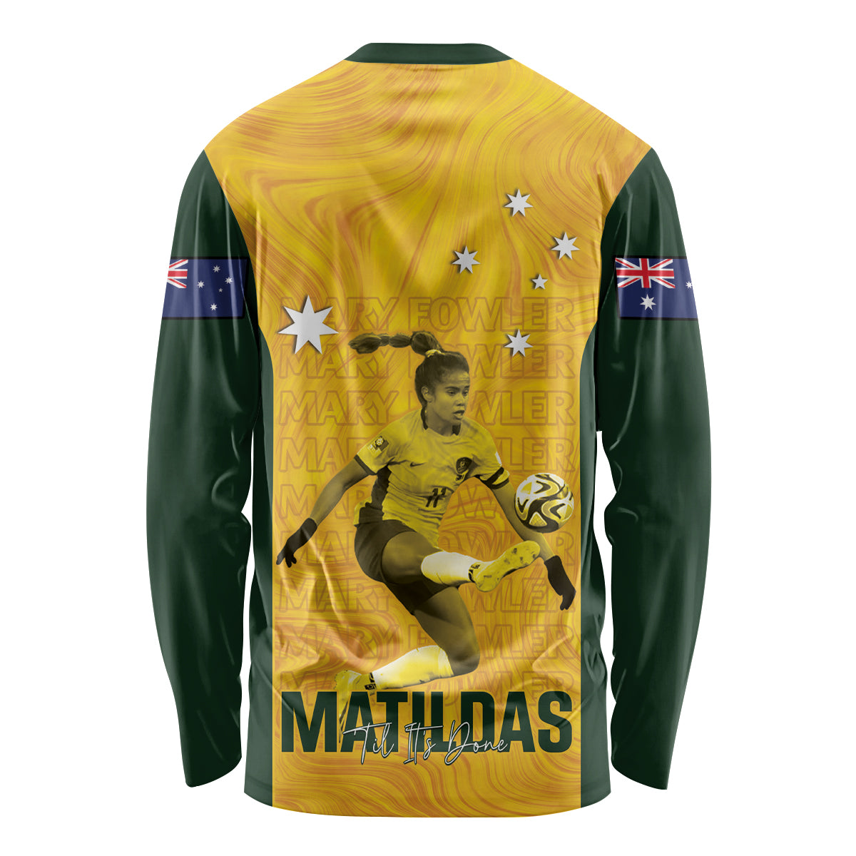 Australia Soccer Long Sleeve Shirt Fowler Matildas - Gold Marble