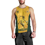 Australia Soccer Men Tank Top Fowler Matildas - Gold Marble