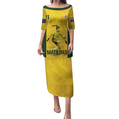 Australia Soccer Puletasi Fowler Matildas - Gold Marble