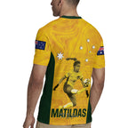 Australia Soccer Rugby Jersey Fowler Matildas - Gold Marble
