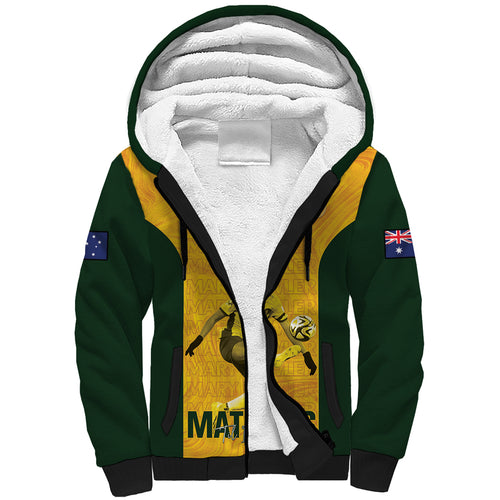 Australia Soccer Sherpa Hoodie Fowler Matildas - Gold Marble