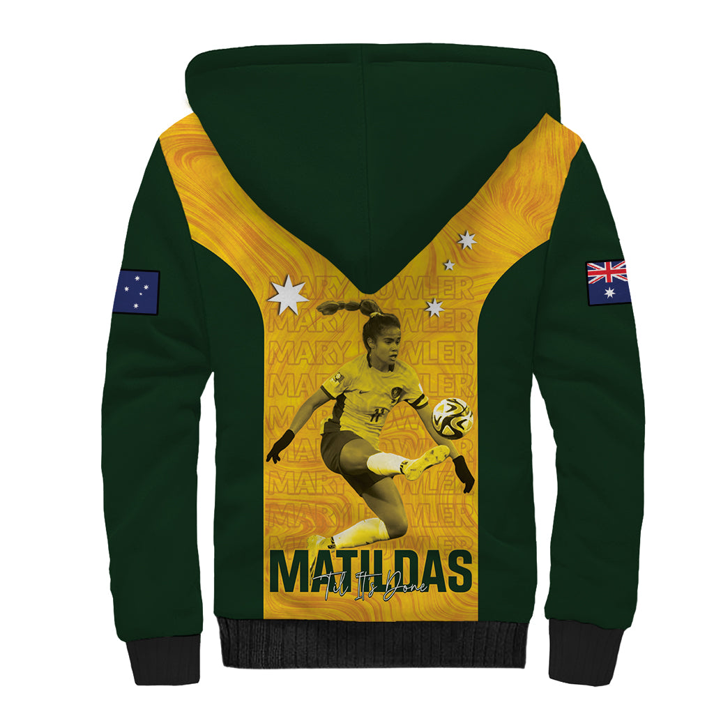 Australia Soccer Sherpa Hoodie Fowler Matildas - Gold Marble