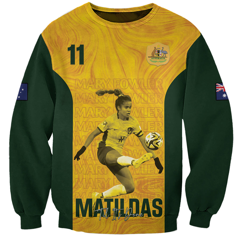 Australia Soccer Sweatshirt Fowler Matildas - Gold Marble