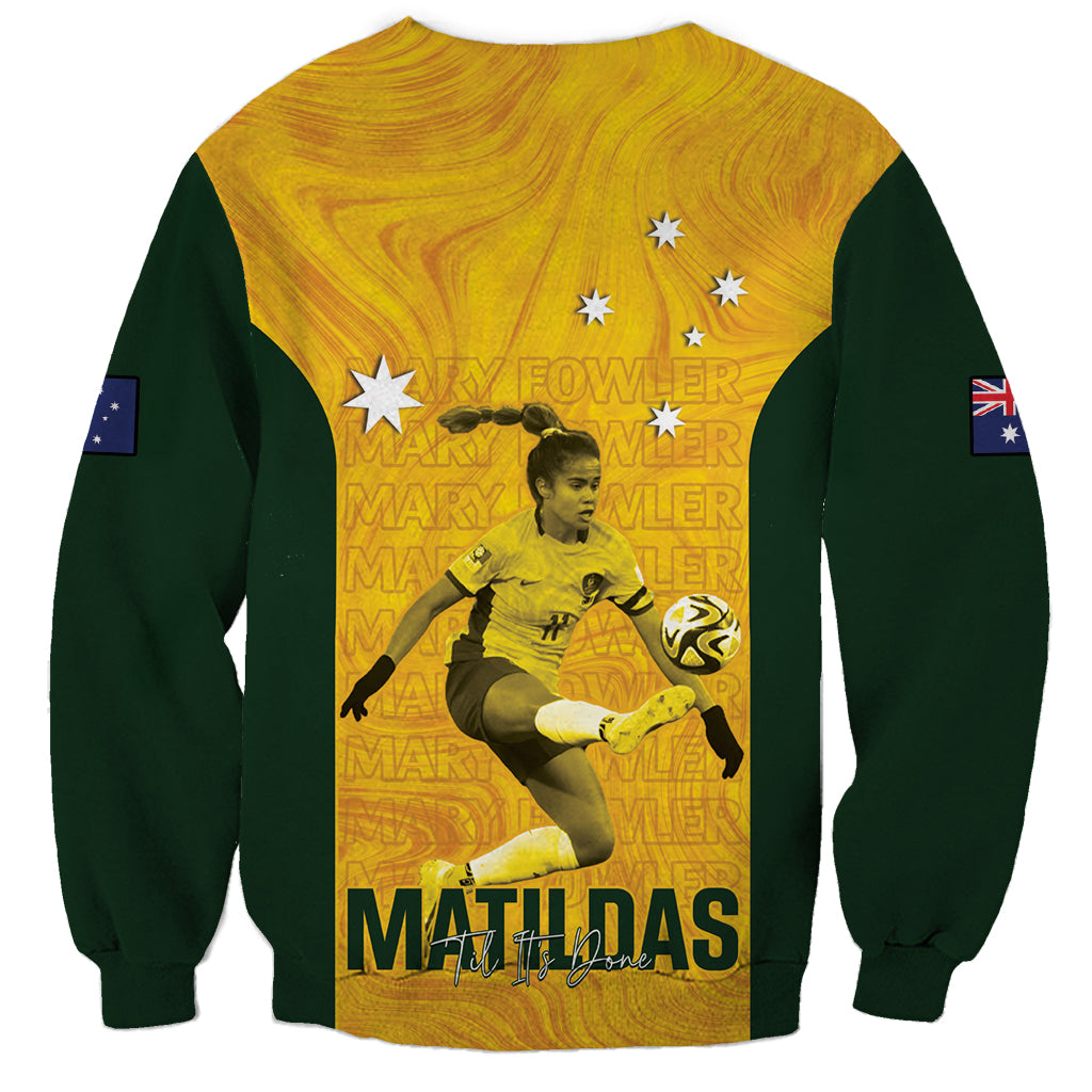 Australia Soccer Sweatshirt Fowler Matildas - Gold Marble