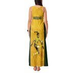 Australia Soccer Tank Maxi Dress Fowler Matildas - Gold Marble
