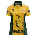 Australia Soccer Women Polo Shirt Fowler Matildas - Gold Marble