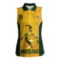 Australia Soccer Women Sleeveless Polo Shirt Fowler Matildas - Gold Marble