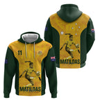 Australia Soccer Zip Hoodie Fowler Matildas - Gold Marble