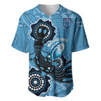 Custom NSW Blues Rugby Baseball Jersey 2024 Platypus Mix Aboriginal Art