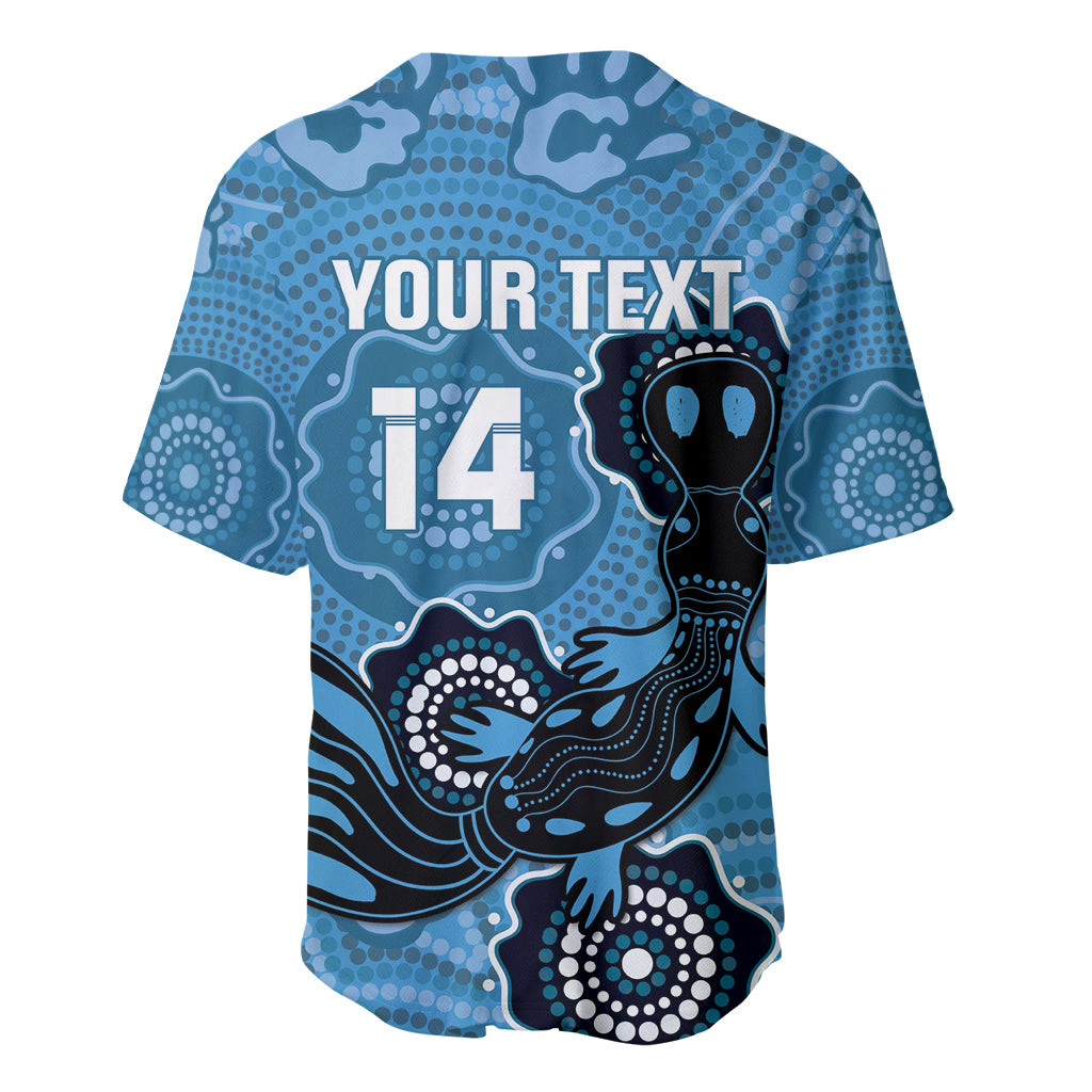 Custom NSW Blues Rugby Baseball Jersey 2024 Platypus Mix Aboriginal Art
