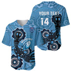 Custom NSW Blues Rugby Baseball Jersey 2024 Platypus Mix Aboriginal Art
