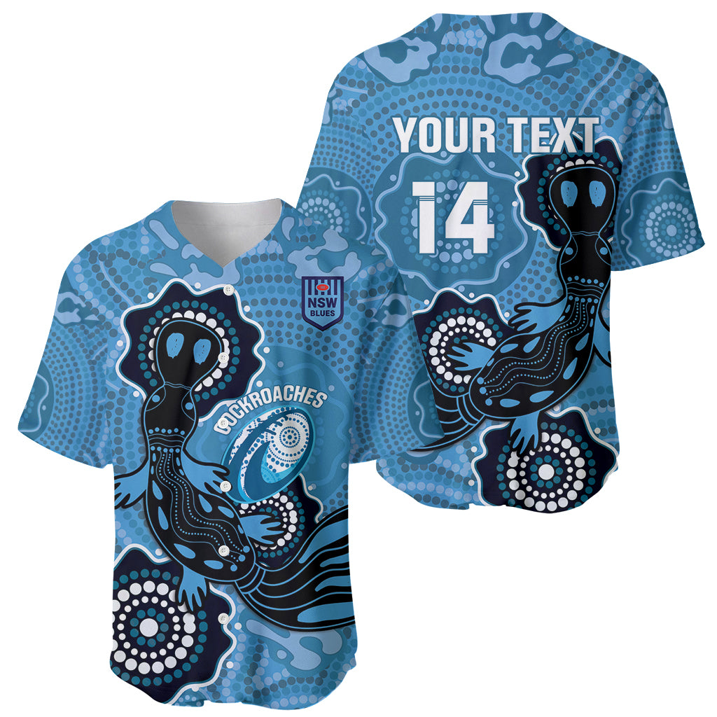 Custom NSW Blues Rugby Baseball Jersey 2024 Platypus Mix Aboriginal Art